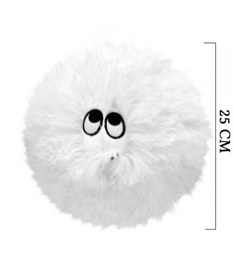 Flausy Puf Yastık 25 cm Beyaz